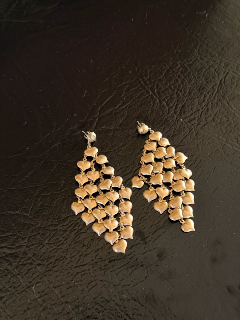 Juicy Couture Gold Heart Cascade Dangle Earrings
